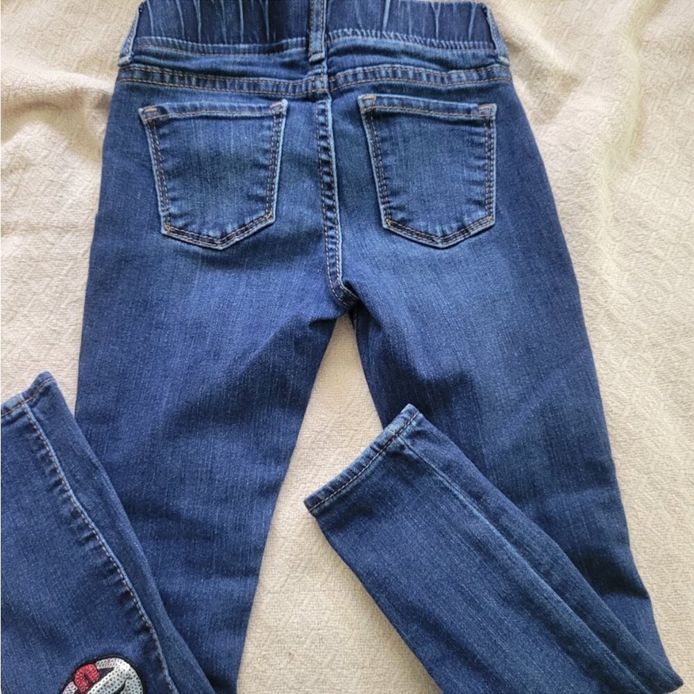 Girls GAP Jean leggings jeggings Sequin patches - Picture 5 of 5